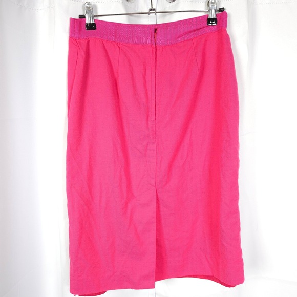 Kate Spade New York Pink Midi Pencil Skirt Women 8 28x24 Wool Stretch - Picture 2 of 5